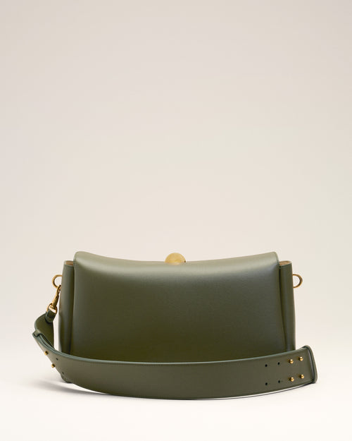 Green Cow Leather Carrousel Medium Bag - 13 - Ami Paris