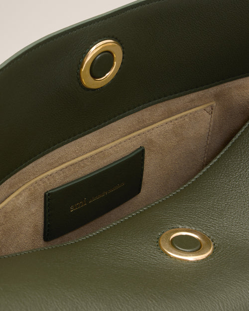 Green Cow Leather Carrousel Medium Bag - 7 - Ami Paris