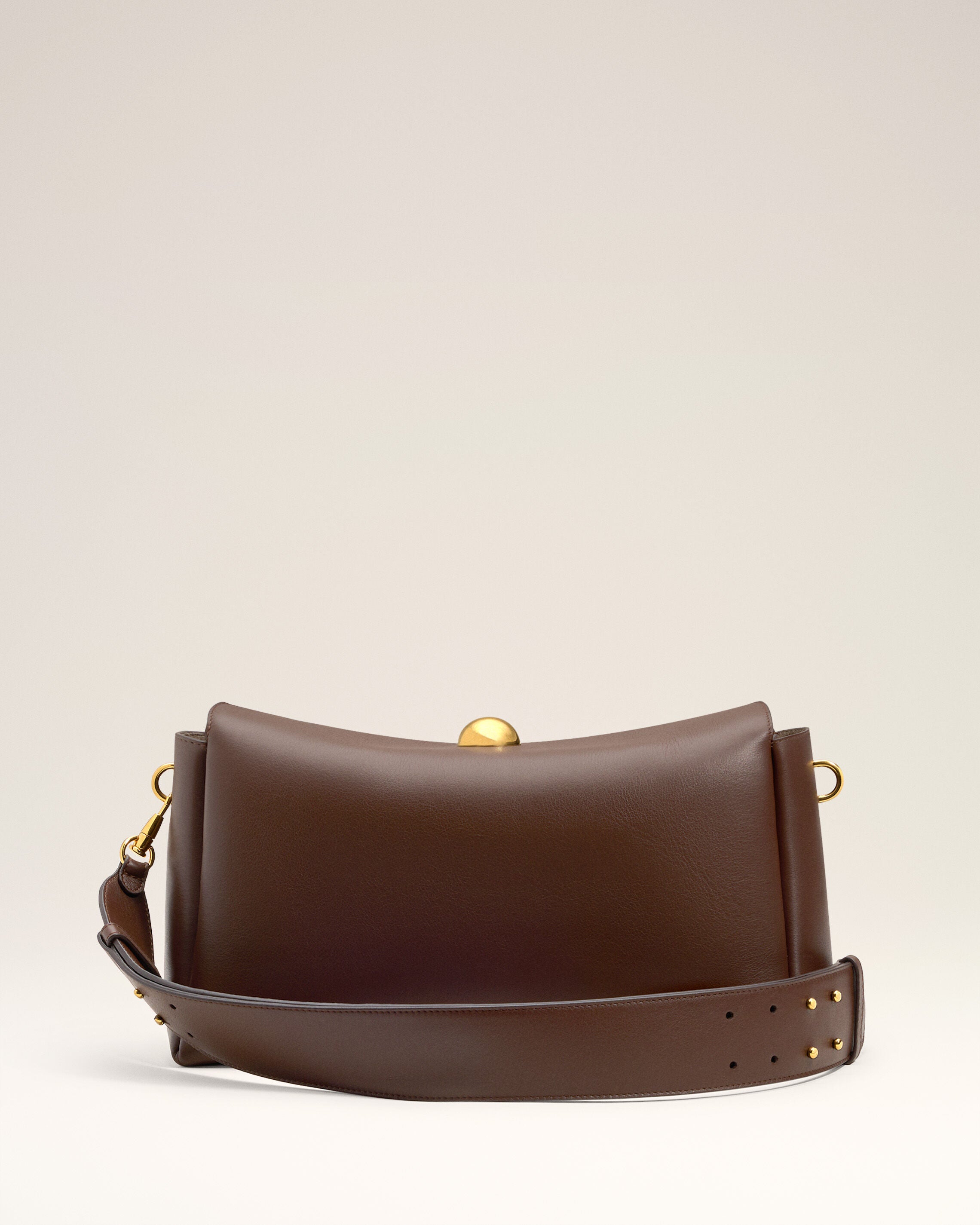 Brown Smooth Leather Carrousel Medium Bag - 5