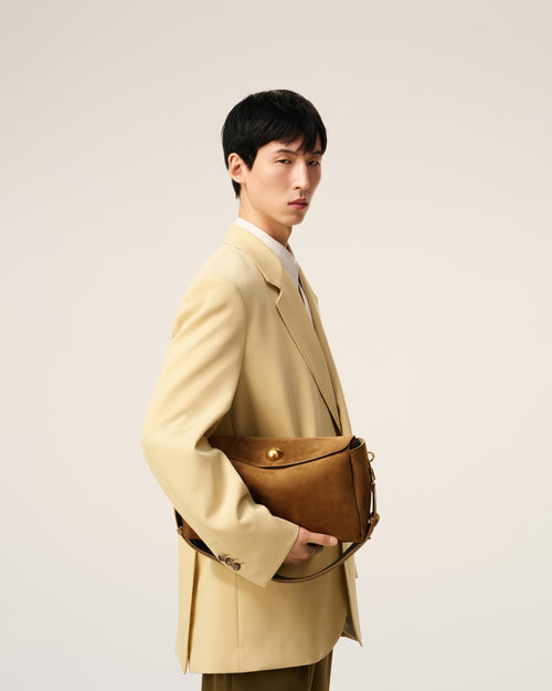 Borsa media Carrousel in suède marrone - 2 - Ami Paris