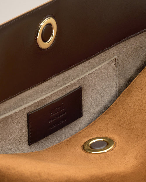 Brown Suede Leather Carrousel Medium Bag - 7 - Ami Paris