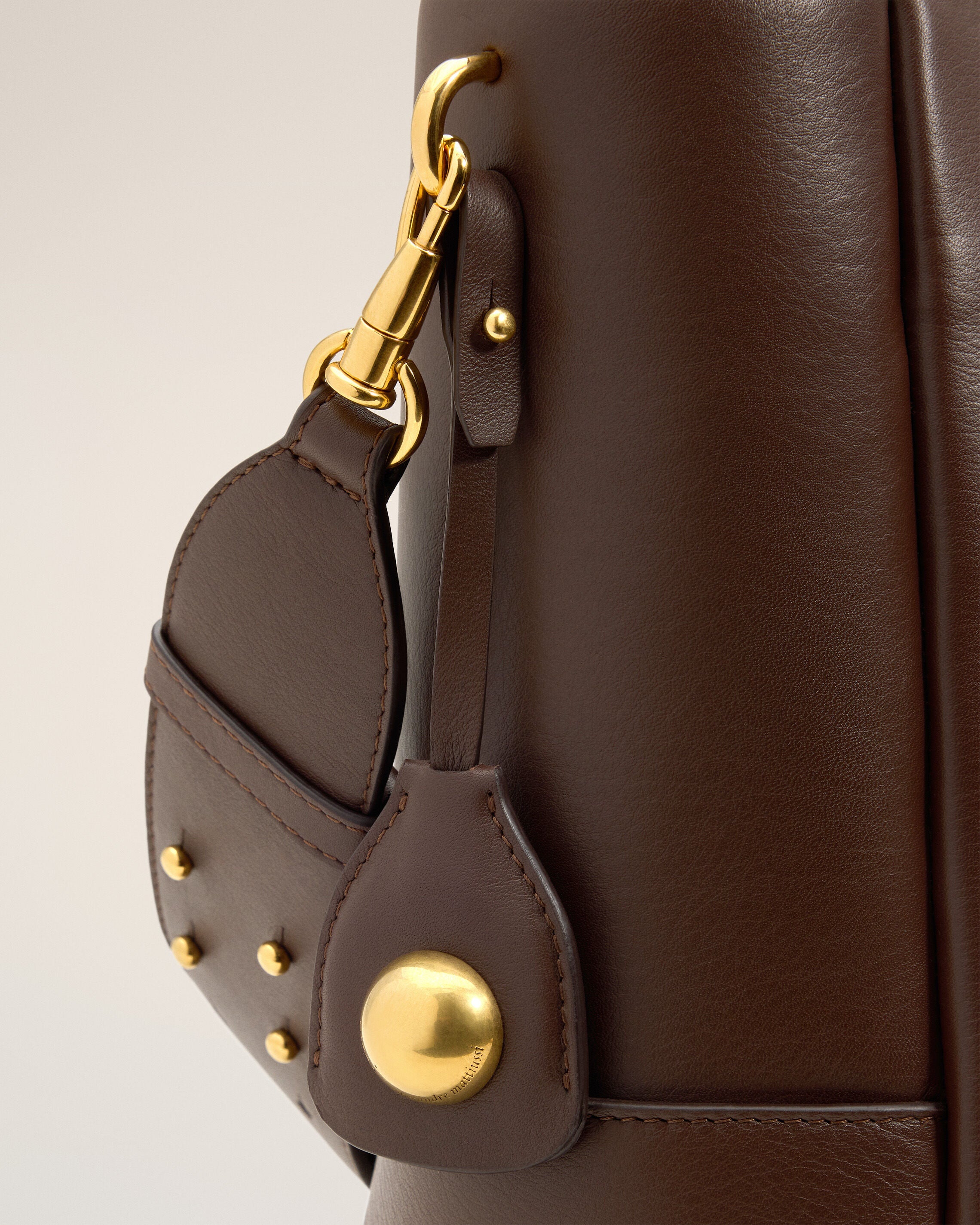 Brown Smooth Leather Carrousel Bucket Bag - 14