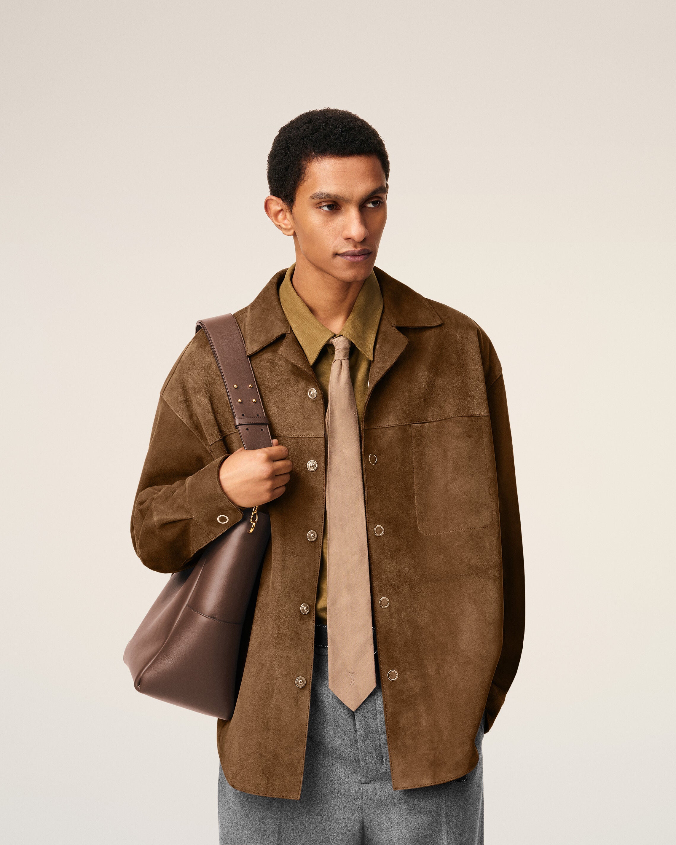 Brown Smooth Leather Carrousel Bucket Bag - 2