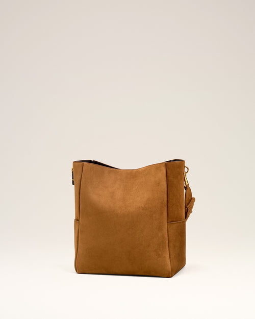 Brown Smooth Leather Carrousel Bucket Bag - Woman - 14 - AMI Paris - Ami Paris