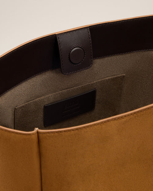 Brown Smooth Leather Carrousel Bucket Bag - 7 - Ami Paris