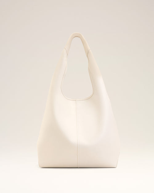 Borsa hobo Etienne in pelle Taurillon bianca - BIANCO CREMA - Ami Paris