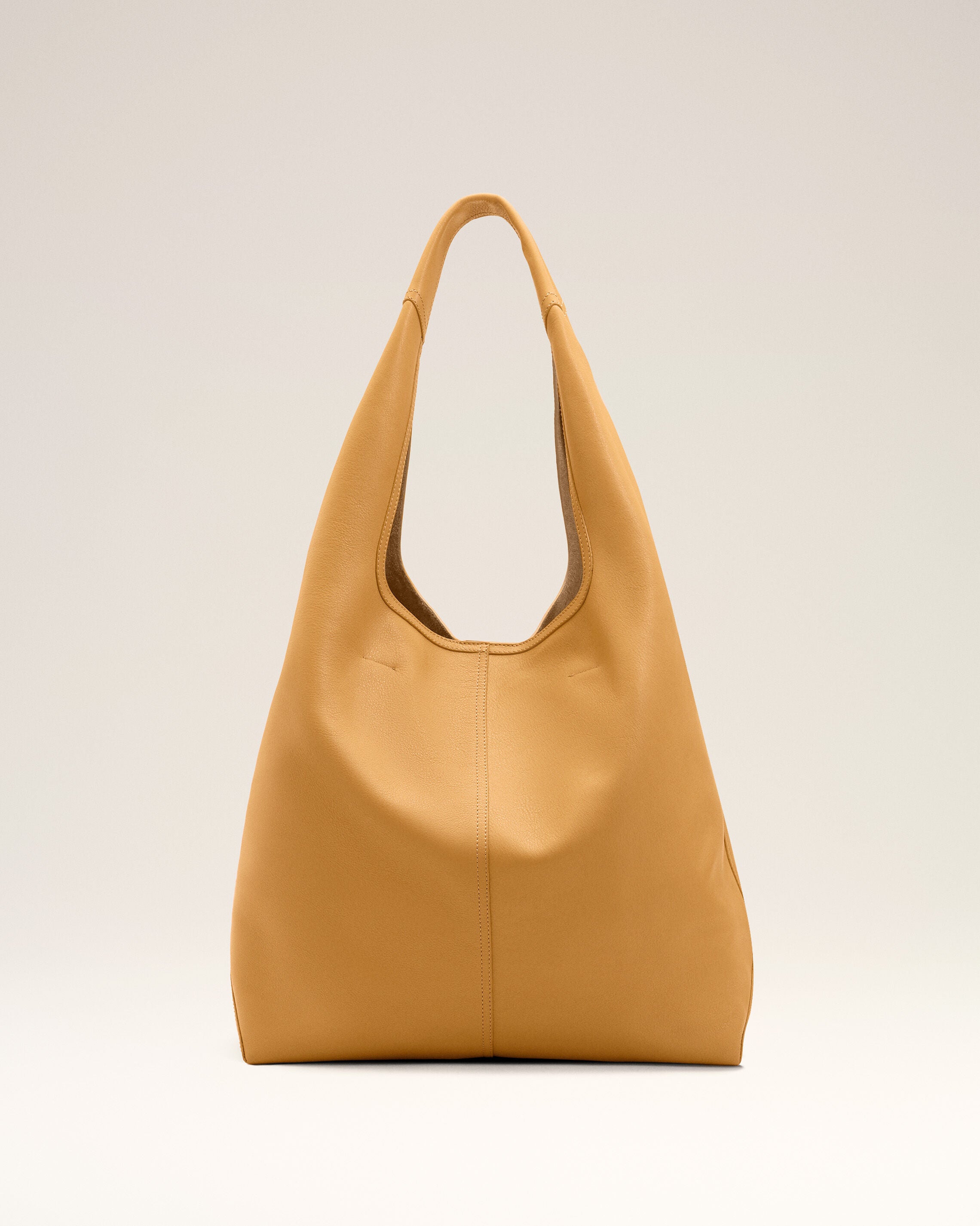 Yellow Soft Leather Etienne Hobo Bag - 11