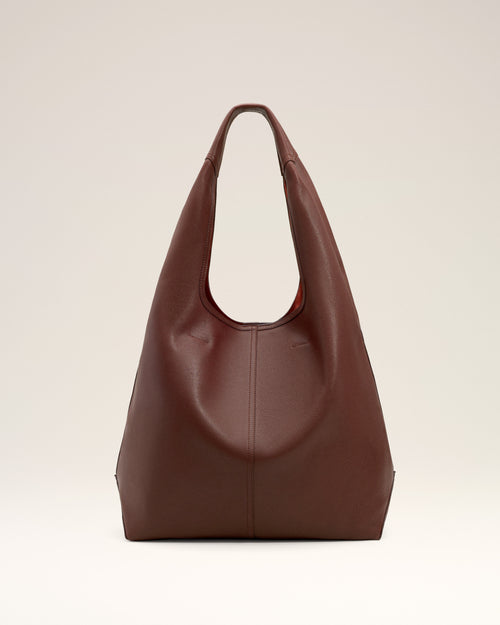 Burgundy Supple Leather Etienne Hobo Bag - 4 - Ami Paris