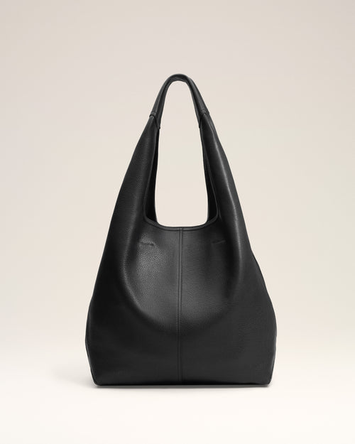 Black Soft Leather Etienne Hobo Bag - 4 - Ami Paris