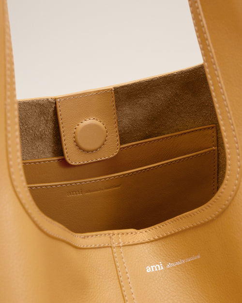 Yellow Soft Leather Etienne Hobo Bag - 6 - Ami Paris