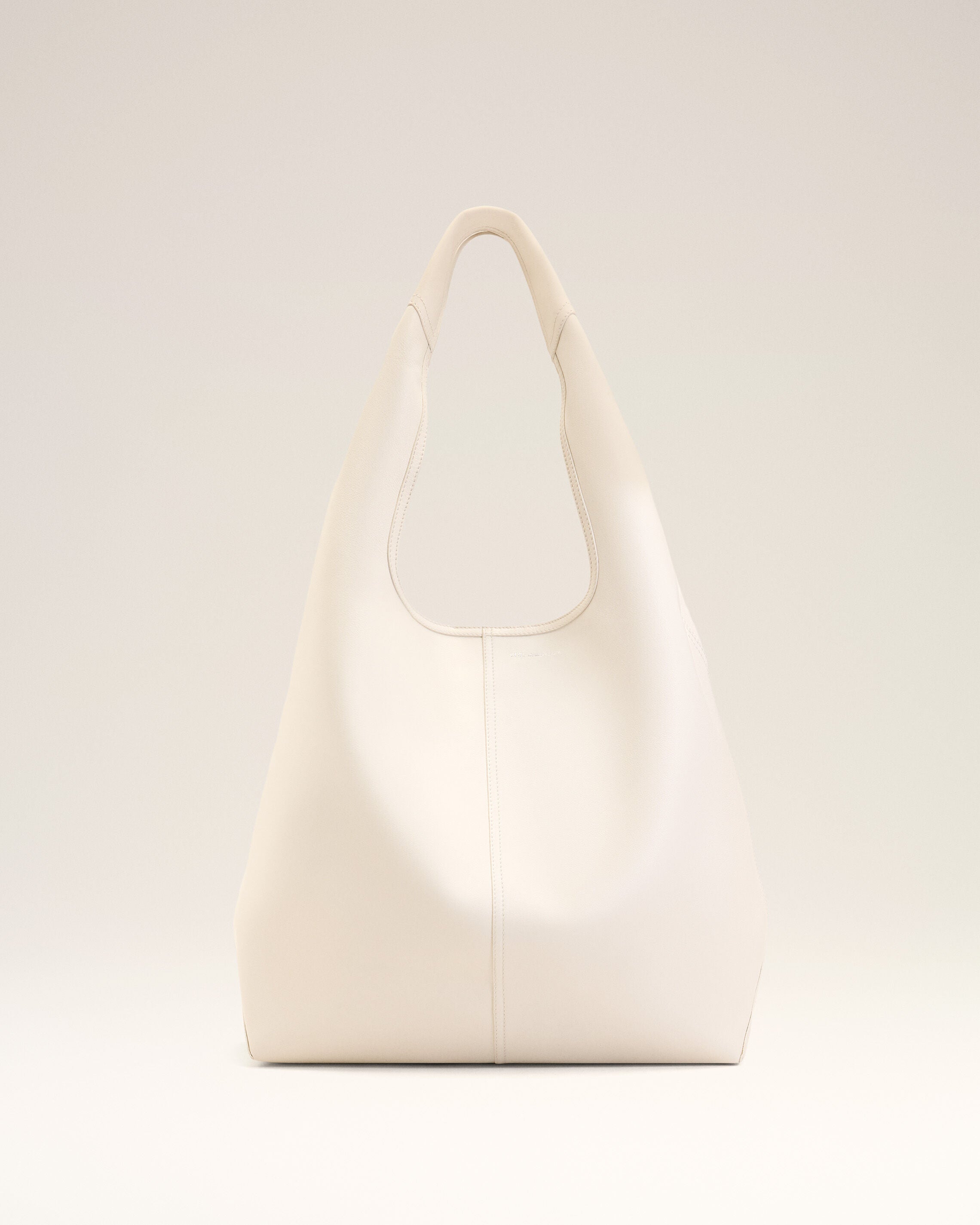 White Soft Leather Etienne Hobo Bag - 7