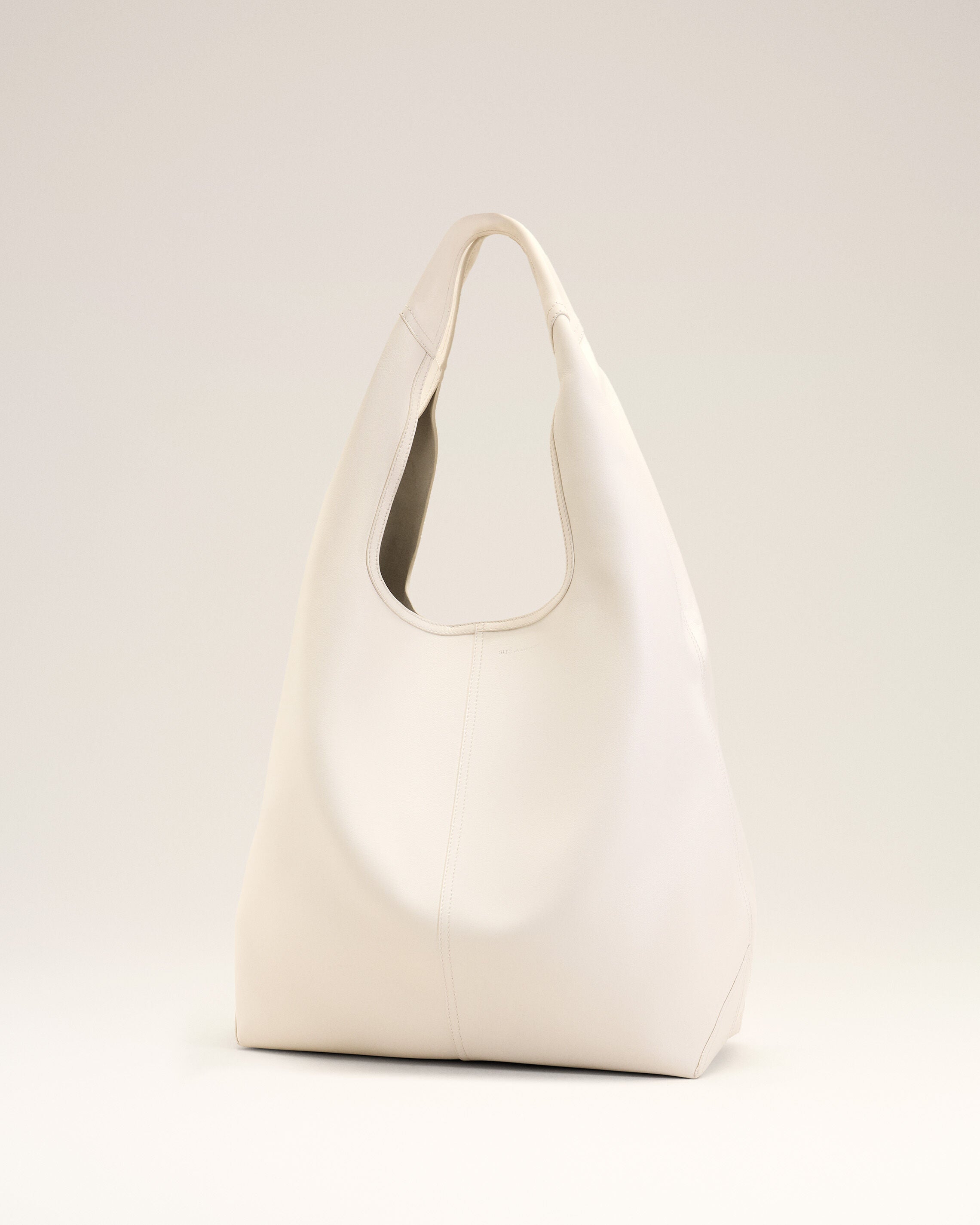 White Soft Leather Etienne Hobo Bag - 3