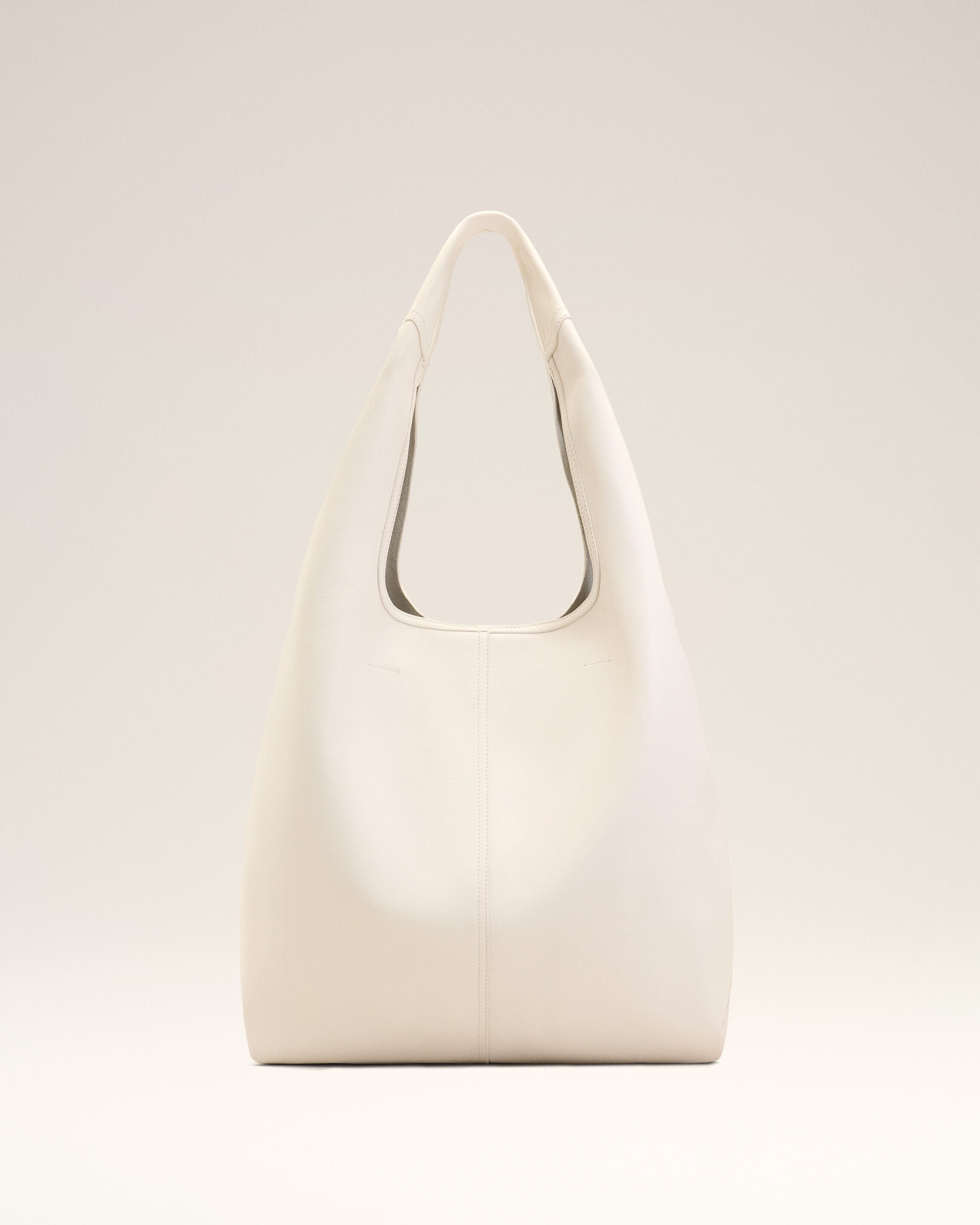 White Soft Leather Etienne Hobo Bag - 4