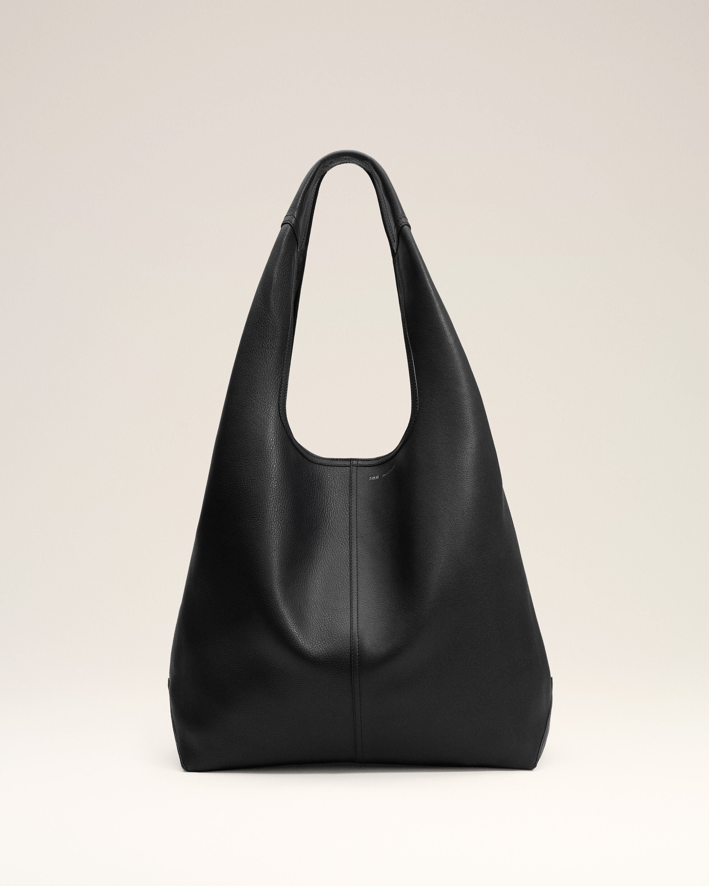 Sac Hobo Etienne Noir en Cuir De Taurillon - 1