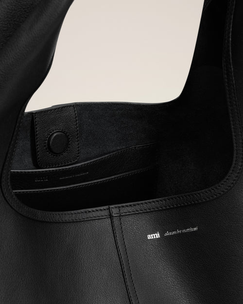 Black Soft Leather Etienne Shoulder Bag - Woman - 12 - AMI Paris - Ami Paris