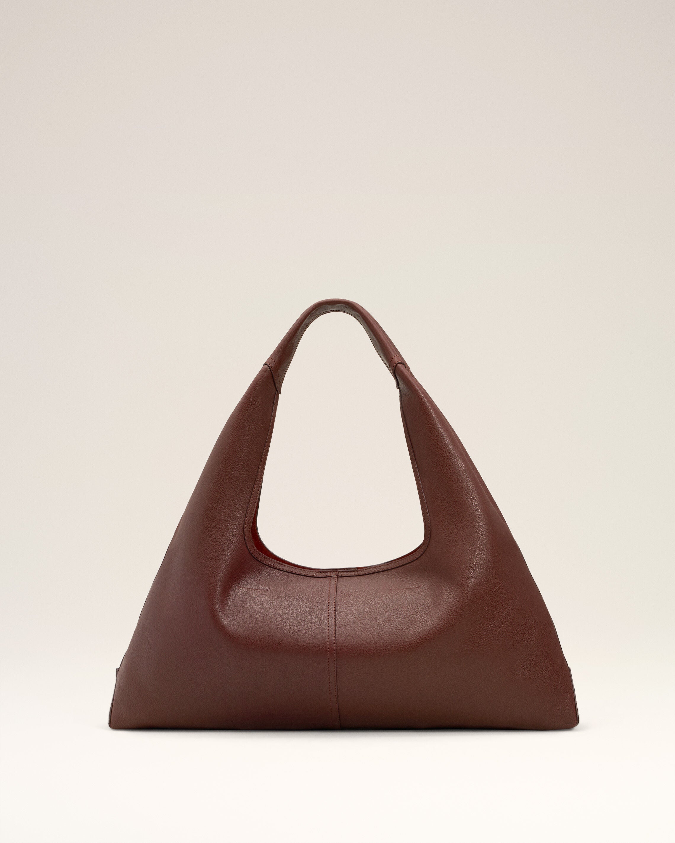Etienne Schultertasche aus geschmeidigem Leder in Burgundy - 4