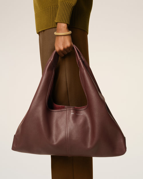                             Burgundy Supple Leather Etienne Shoulder Bag - 3                         - Ami Paris