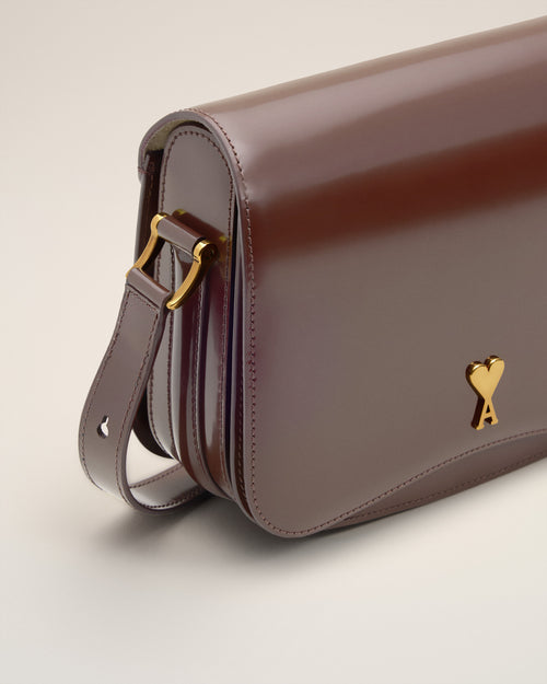 Burgundy Glazed Leather Paris Paris Bag - 4 - Ami Paris
