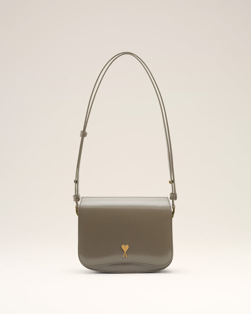 Grey Glazed Leather Paris Paris Bag - Woman - 5 - AMI Paris - Ami Paris