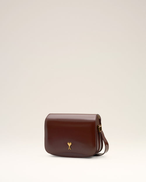 Burgundy Glazed Leather Paris Paris Bag - Woman - 9 - AMI Paris - Ami Paris