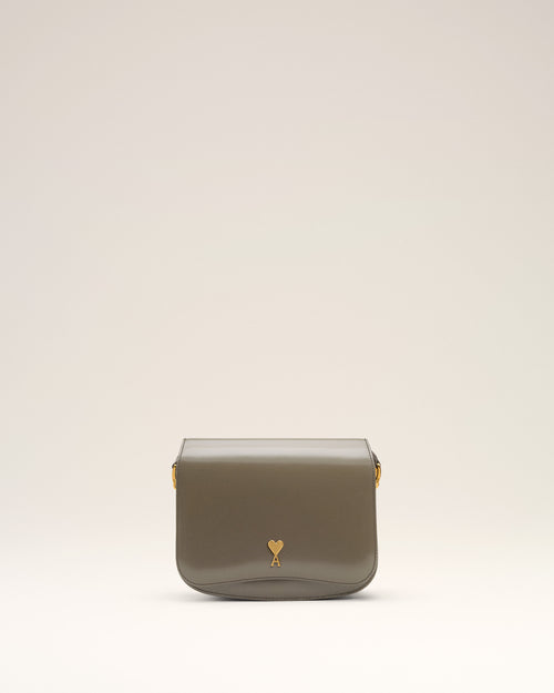 Borsa Paris Paris in pelle grigia glacé - CARBONE - Ami Paris