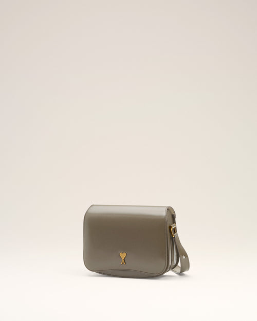 Grey Glazed Leather Paris Paris Bag - 9 - Ami Paris