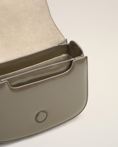 Grey Glazed Leather Paris Paris Bag - 6 - Ami Paris