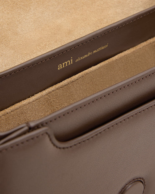 Brown cowhide leather Paris Paris bag - Woman - 12 - AMI Paris - Ami Paris