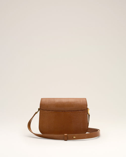 Brown lizard embossed cowhide leather Paris Paris bag - Man - 4 - AMI Paris - Ami Paris