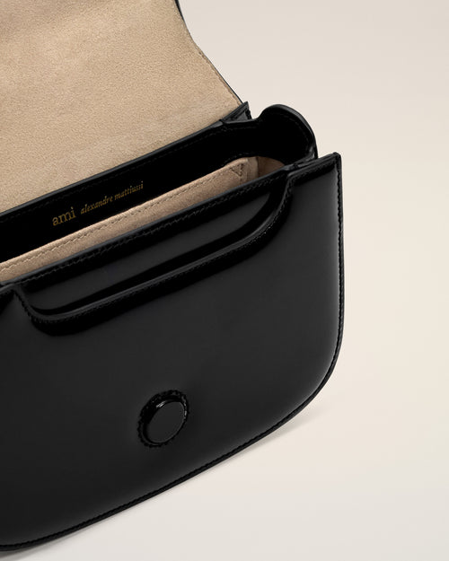 Black Cow Leather Top Handle Paris Paris Bag - 12 - Ami Paris