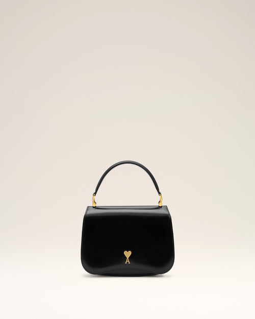 Black Cow Leather Top Handle Paris Paris Bag - BLACK - Ami Paris