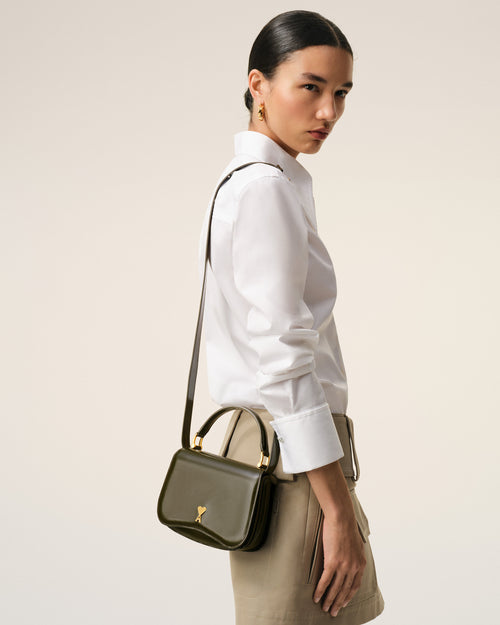                             Green Cow Leather Top Handle Paris Paris Bag - 3                         - Ami Paris