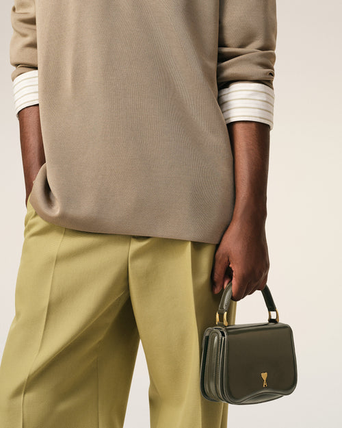 Sac Porté Main Paris Paris Vert en Cuir De Veau - Homme - 7 - AMI Paris - Ami Paris