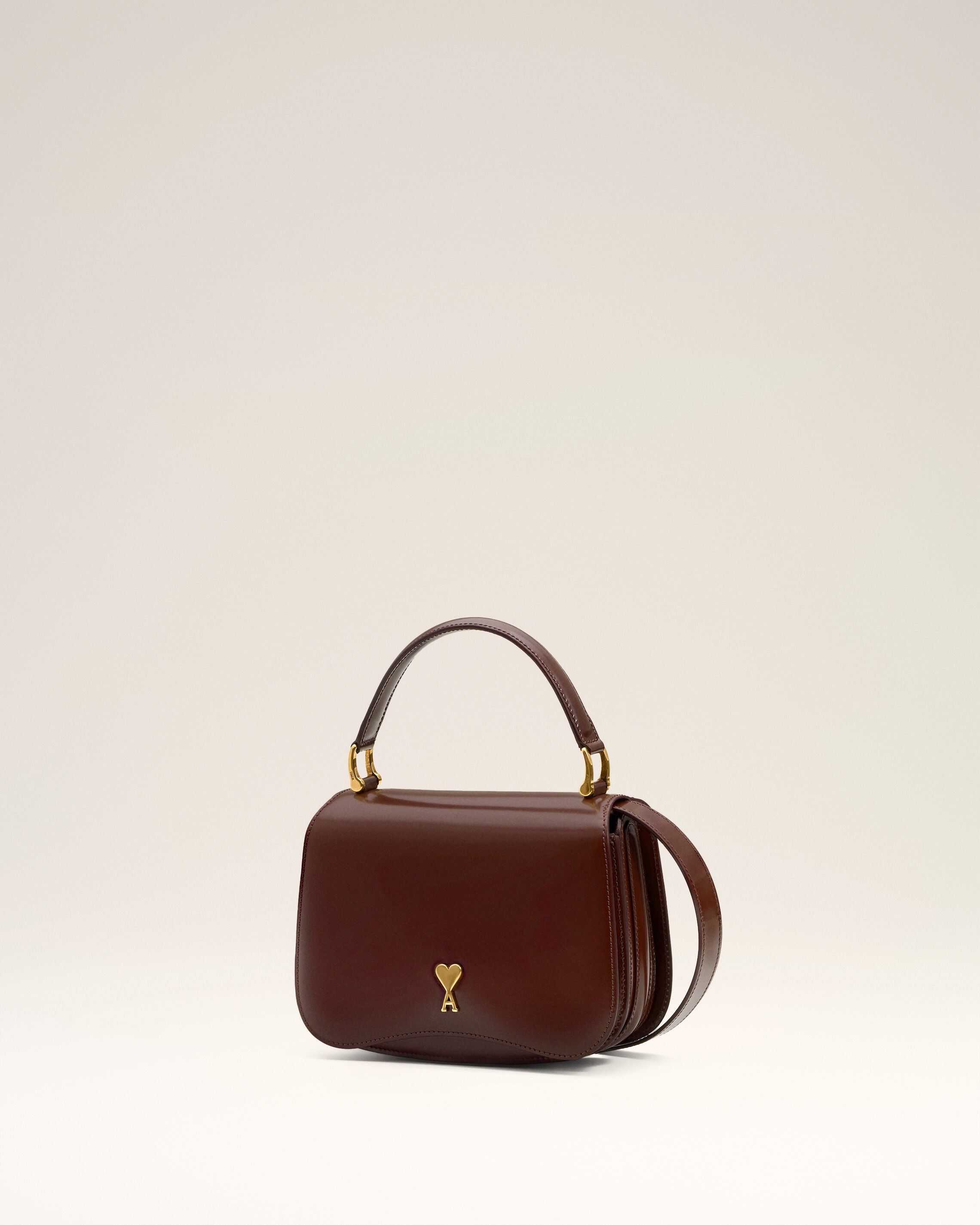 Burgundy Glazed Leather Handle Paris Paris Bag - 10