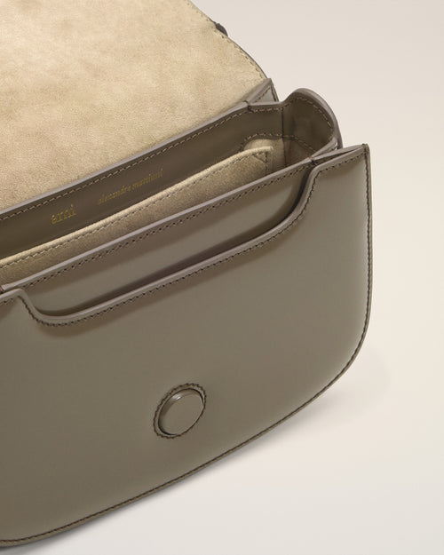 Grey Glazed Leather Top Handle Paris Paris Bag - Man - 5 - AMI Paris - Ami Paris