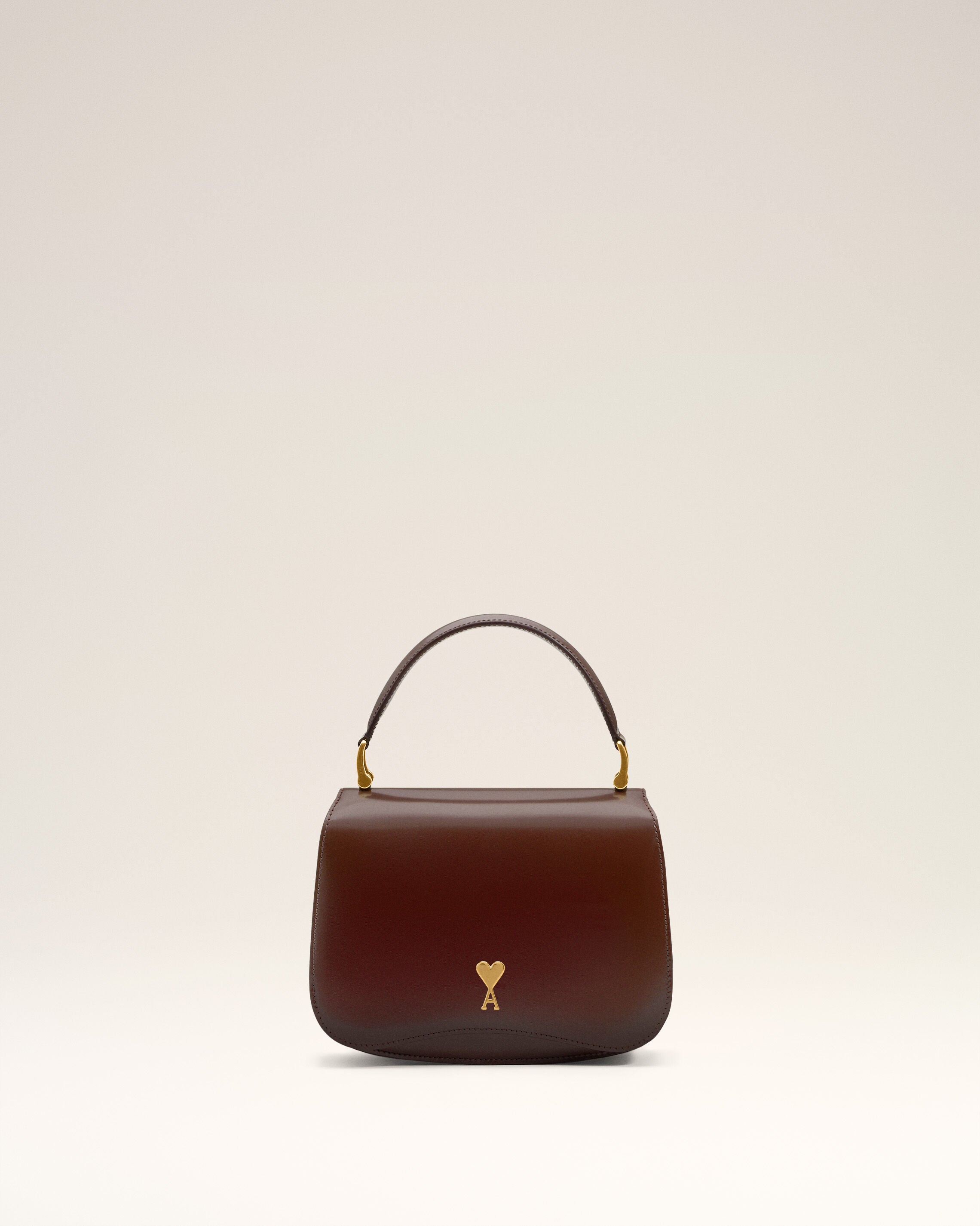 Burgundy Glazed Leather Handle Paris Paris Bag - 8
