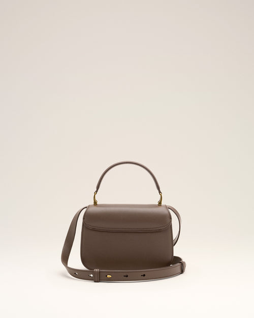 Brown cowhide leather Paris Paris top handle bag - Man - 4 - AMI Paris - Ami Paris