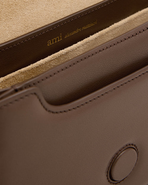 Brown cowhide leather Paris Paris top handle bag - Woman - 13 - AMI Paris - Ami Paris
