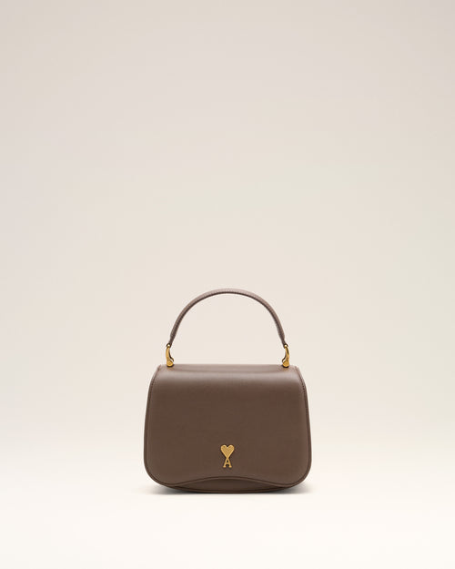 Brown cowhide leather Paris Paris top handle bag - Woman - 8 - AMI Paris - Ami Paris