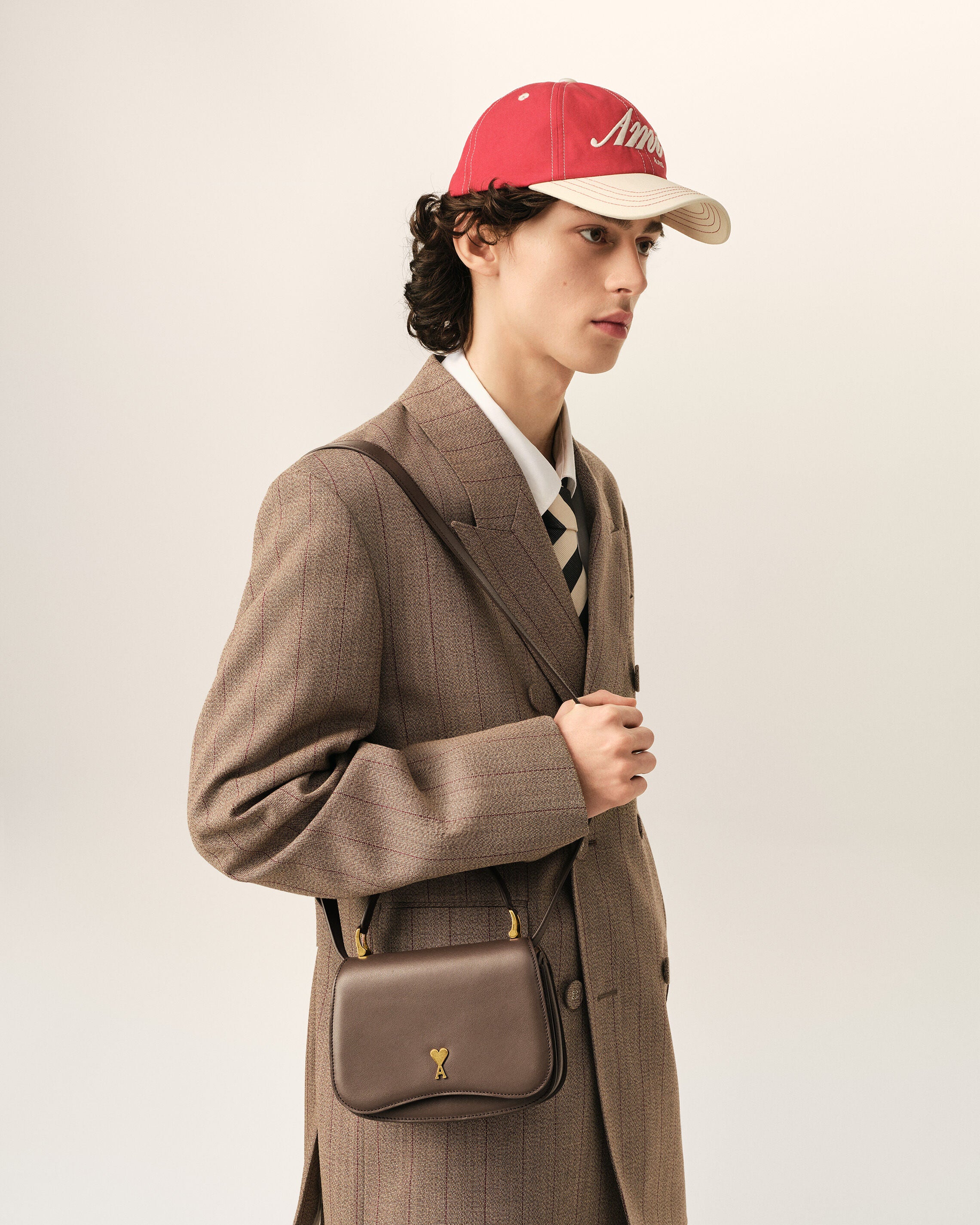Brown cowhide leather Paris Paris top handle bag - 2