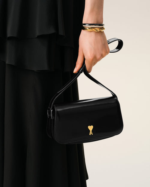                             Black Cow Leather Shoulder Paris Paris Bag - 3                         - Ami Paris