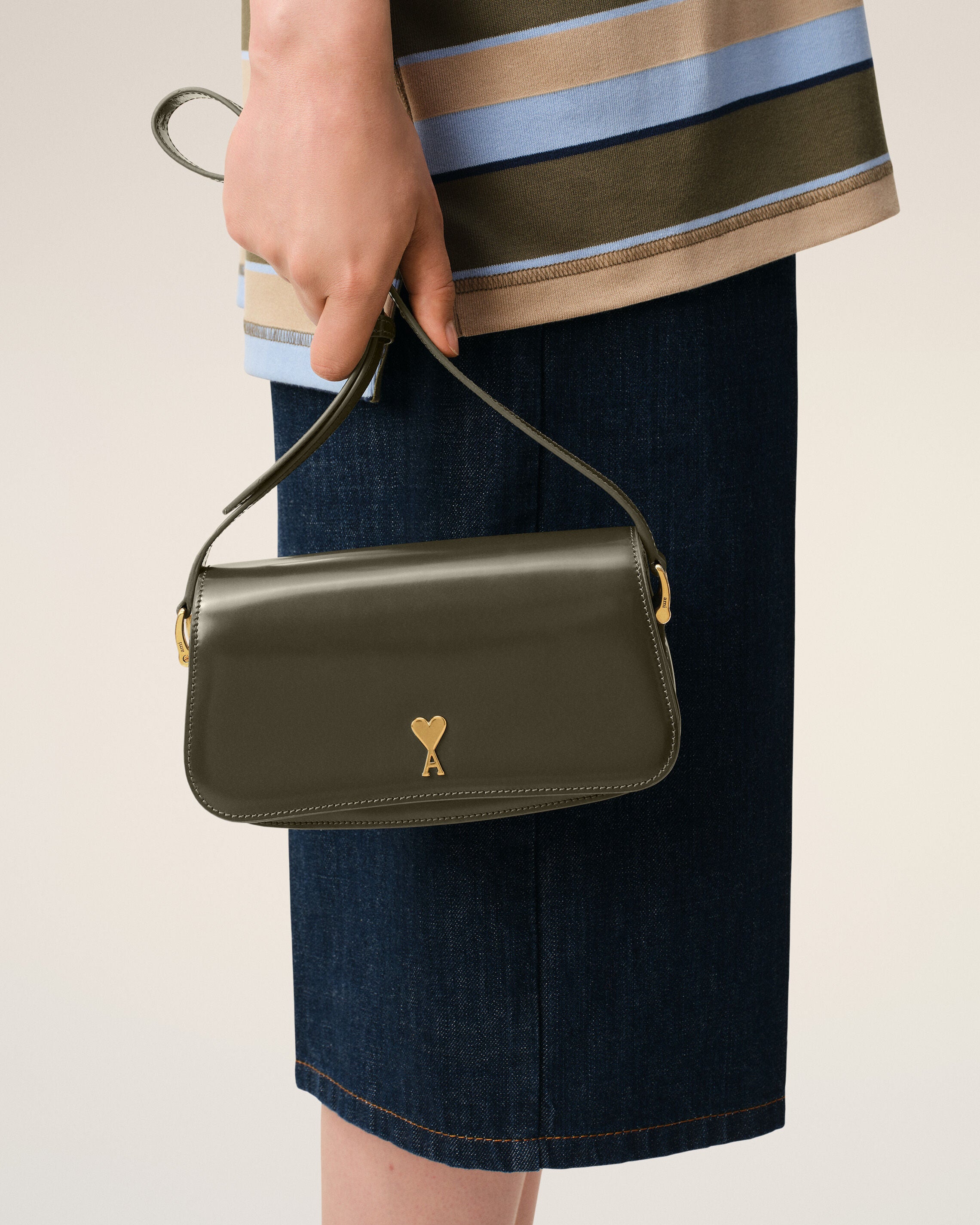 Green Cow Leather Shoulder Paris Paris Bag - 8