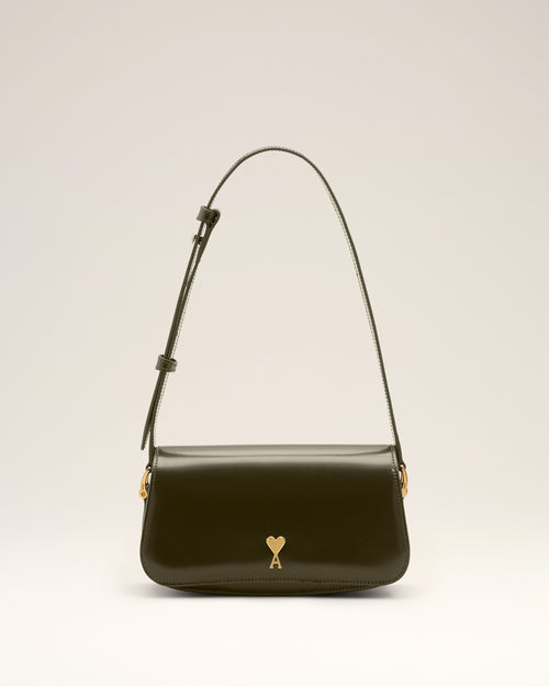 Bolso de hombro Paris Paris de piel de vaca verde - Mujer - 7 - AMI Paris - Ami Paris