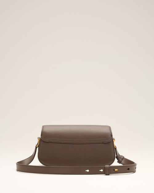 Bolso bandolera Paris Paris de cuero de vaca marrón - Hombre - 4 - AMI Paris - Ami Paris