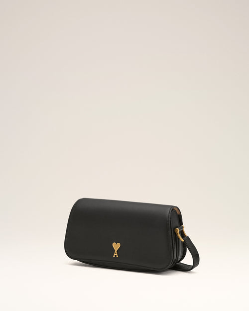 Black cowhide leather Paris Paris shoulder bag - Man - 3 - AMI Paris - Ami Paris
