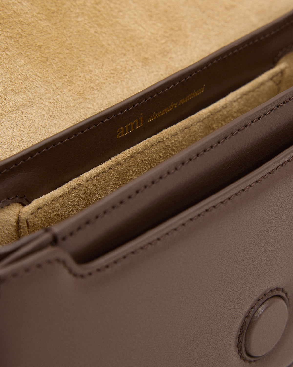 Brown cowhide leather Paris Paris shoulder bag - 12