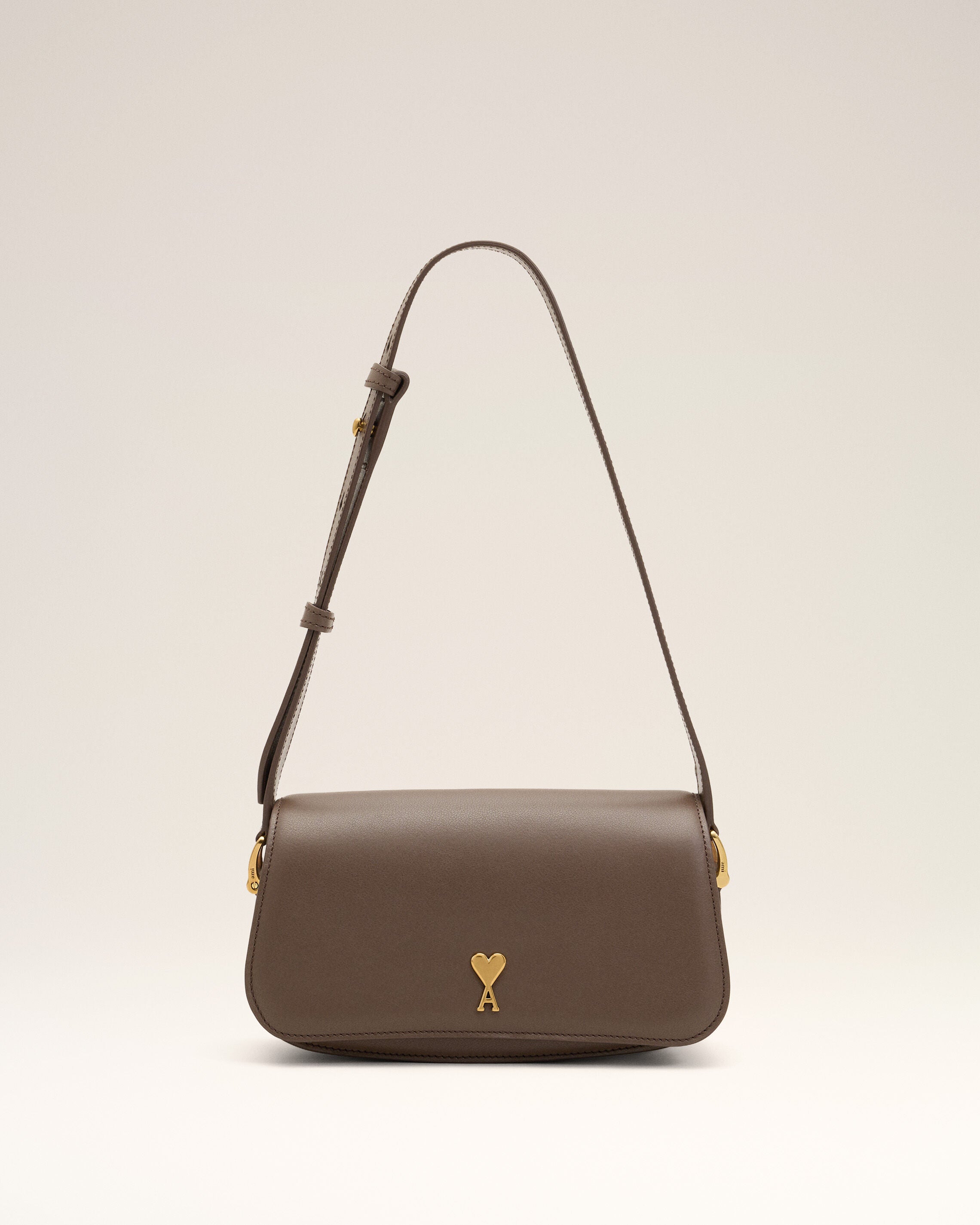 TRUFFLE Brown cowhide leather Paris Paris shoulder bag | Ami Paris