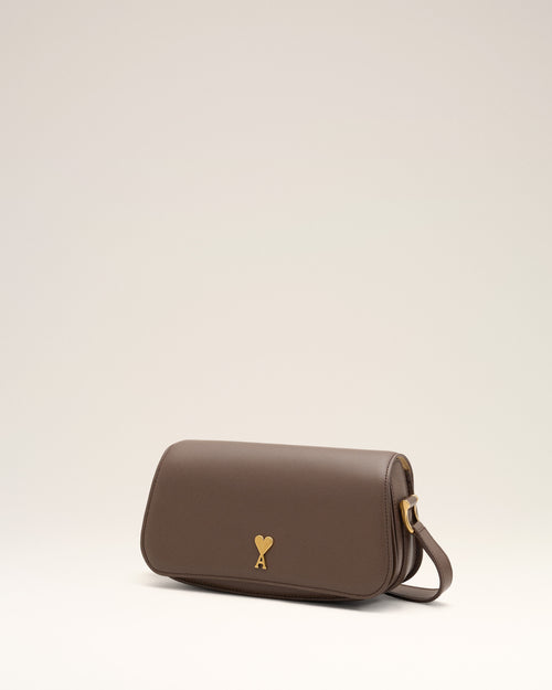 Brown cowhide leather Paris Paris shoulder bag - Woman - 9 - AMI Paris - Ami Paris