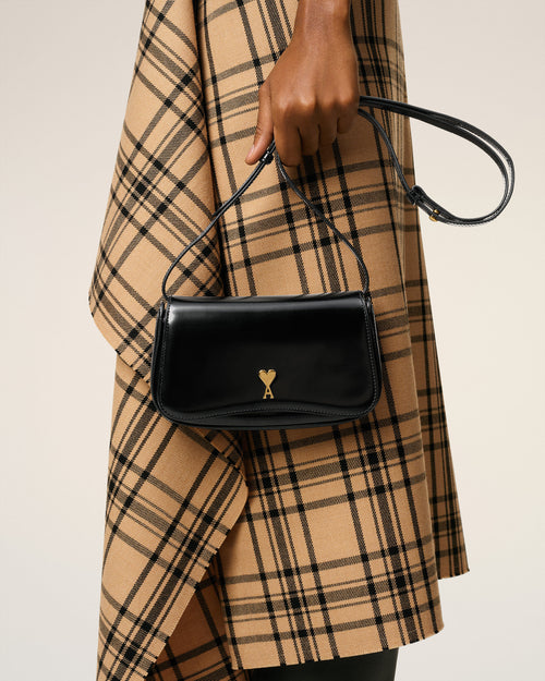 Black Glazed Leather Small Crossbody Paris Paris Bag - 4 - Ami Paris