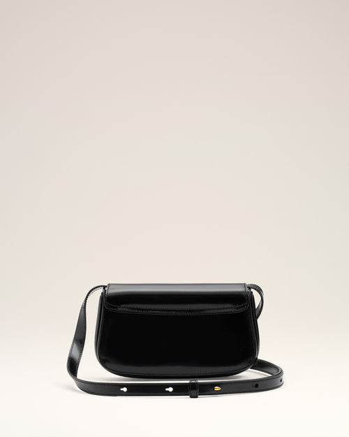 Black Glazed Leather Small Crossbody Paris Paris Bag - 4 - Ami Paris